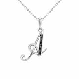 EverWith Alphabet Memorial Ashes Pendant - Letter A Black
