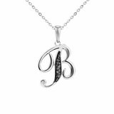 EverWith Alphabet Memorial Ashes Pendant - Letter B Black