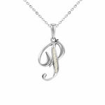 EverWith Alphabet Memorial Ashes Pendant - Letter P Transparent