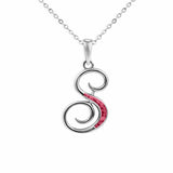 EverWith Alphabet Memorial Ashes Pendant - Letter S Red