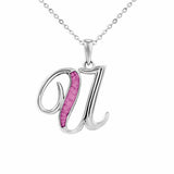 EverWith Alphabet Memorial Ashes Pendant - Letter U Violet