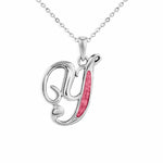 EverWith Alphabet Memorial Ashes Pendant - Letter Y Red