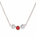 EverWith Ladies Three Of Us Memorial Ashes Necklace Red