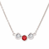 EverWith Ladies Three Of Us Memorial Ashes Necklace Red