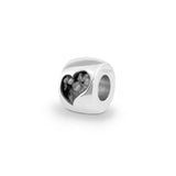 EverWith Cherish Memorial Ashes Charm Bead with Fine Crystals Black