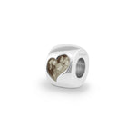 EverWith Cherish Memorial Ashes Charm Bead with Fine Crystals Transparent