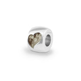 EverWith Cherish Memorial Ashes Charm Bead with Fine Crystals Transparent