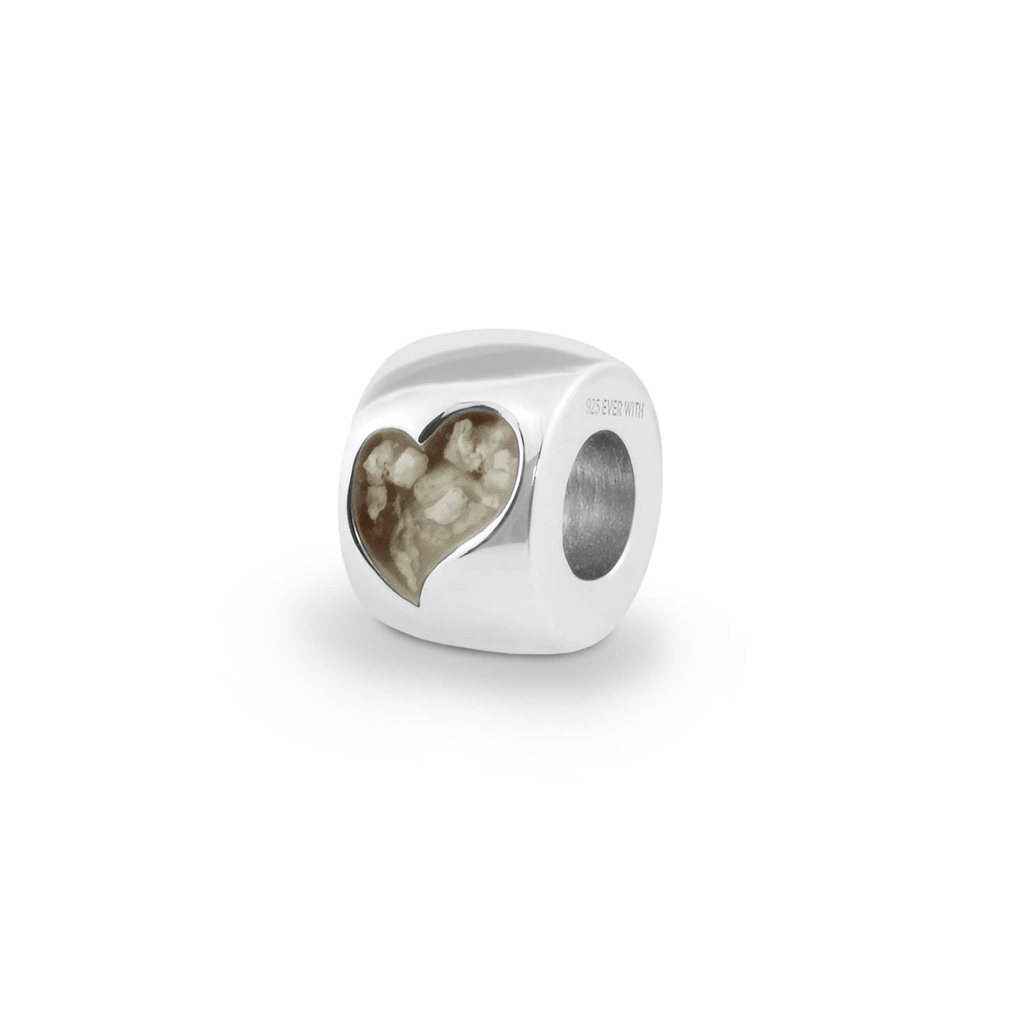 EverWith Cherish Memorial Ashes Charm Bead with Fine Crystals Transparent