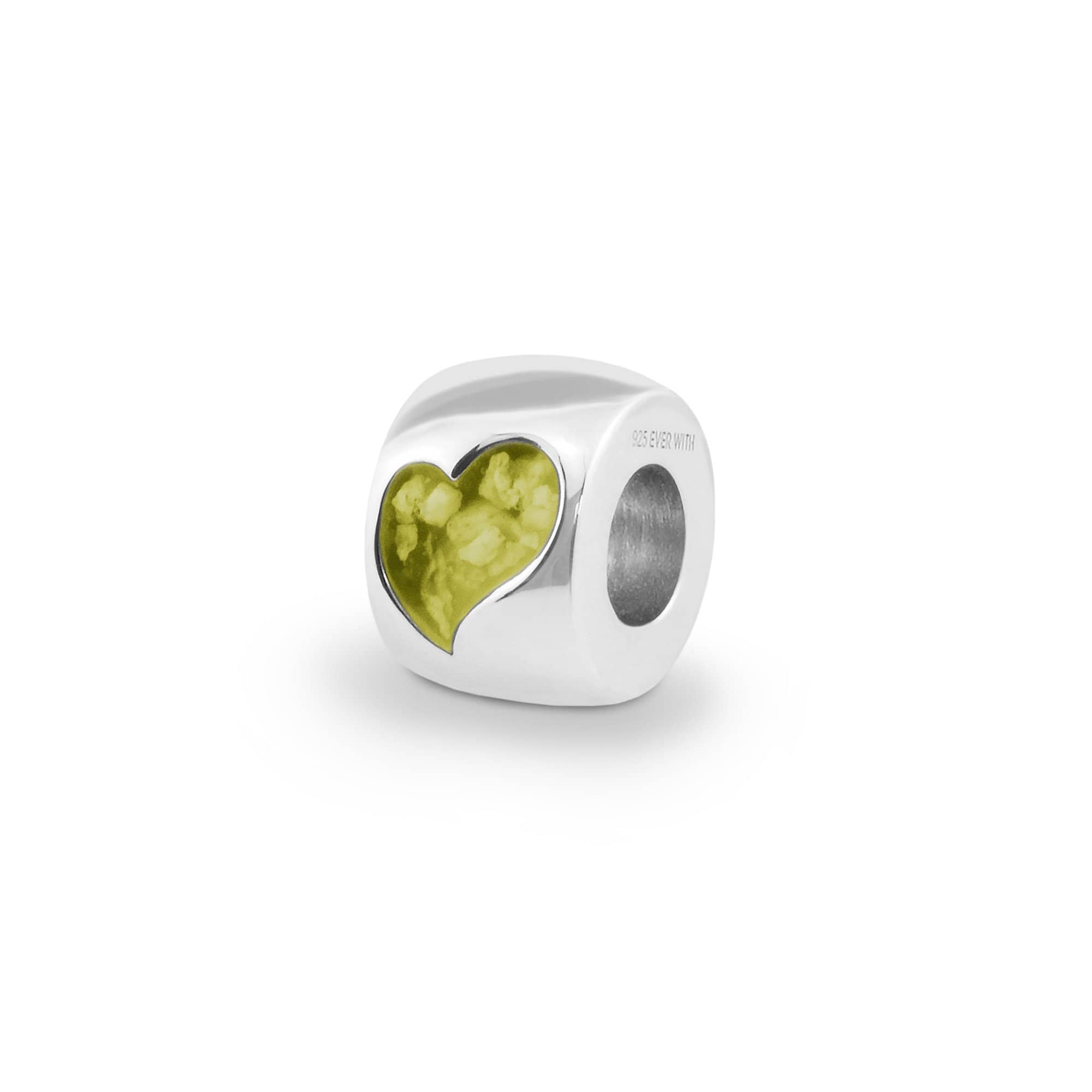 EverWith Cherish Memorial Ashes Charm Bead with Fine Crystals Yellow