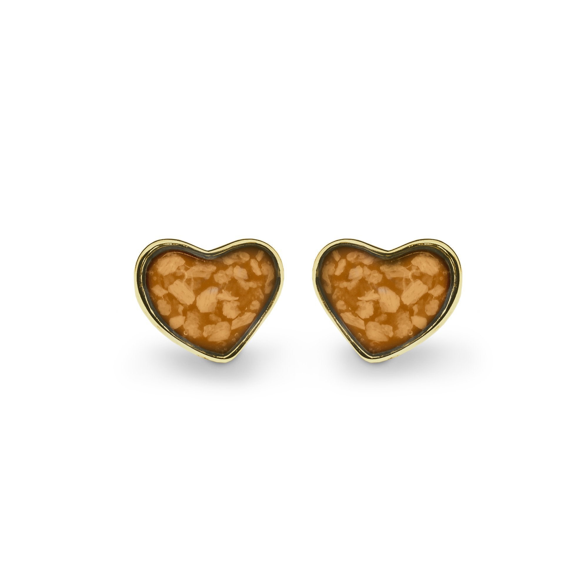 EverWith Cherish Memorial Ashes Earrings 9k Yellow Gold Orange