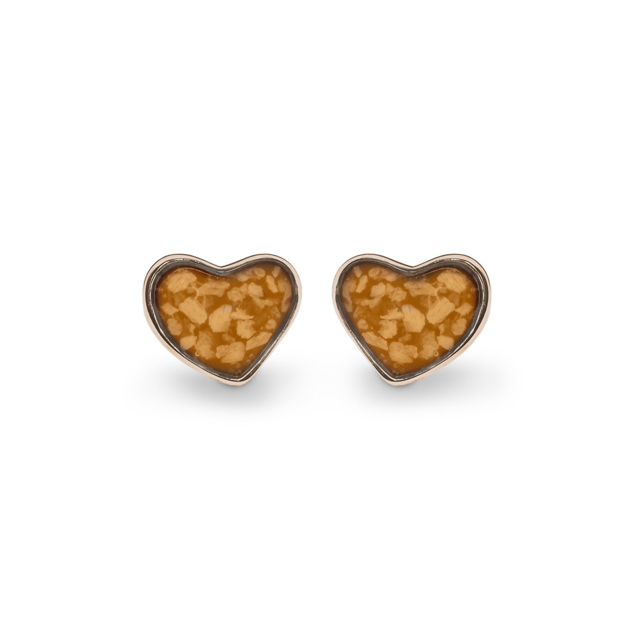 EverWith Cherish Memorial Ashes Earrings 9k Rose Gold Orange