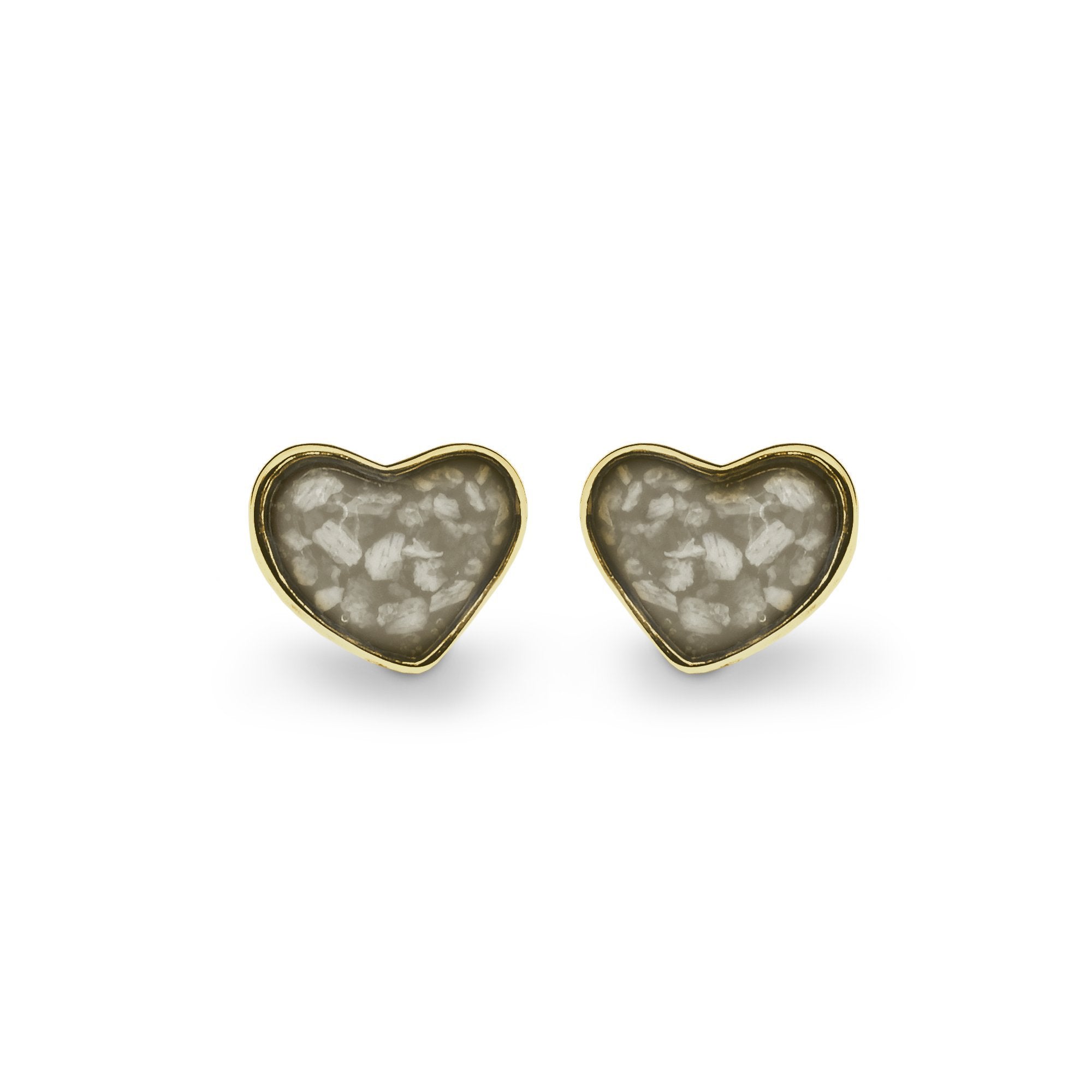 EverWith Cherish Memorial Ashes Earrings 9k Yellow Gold Transparent