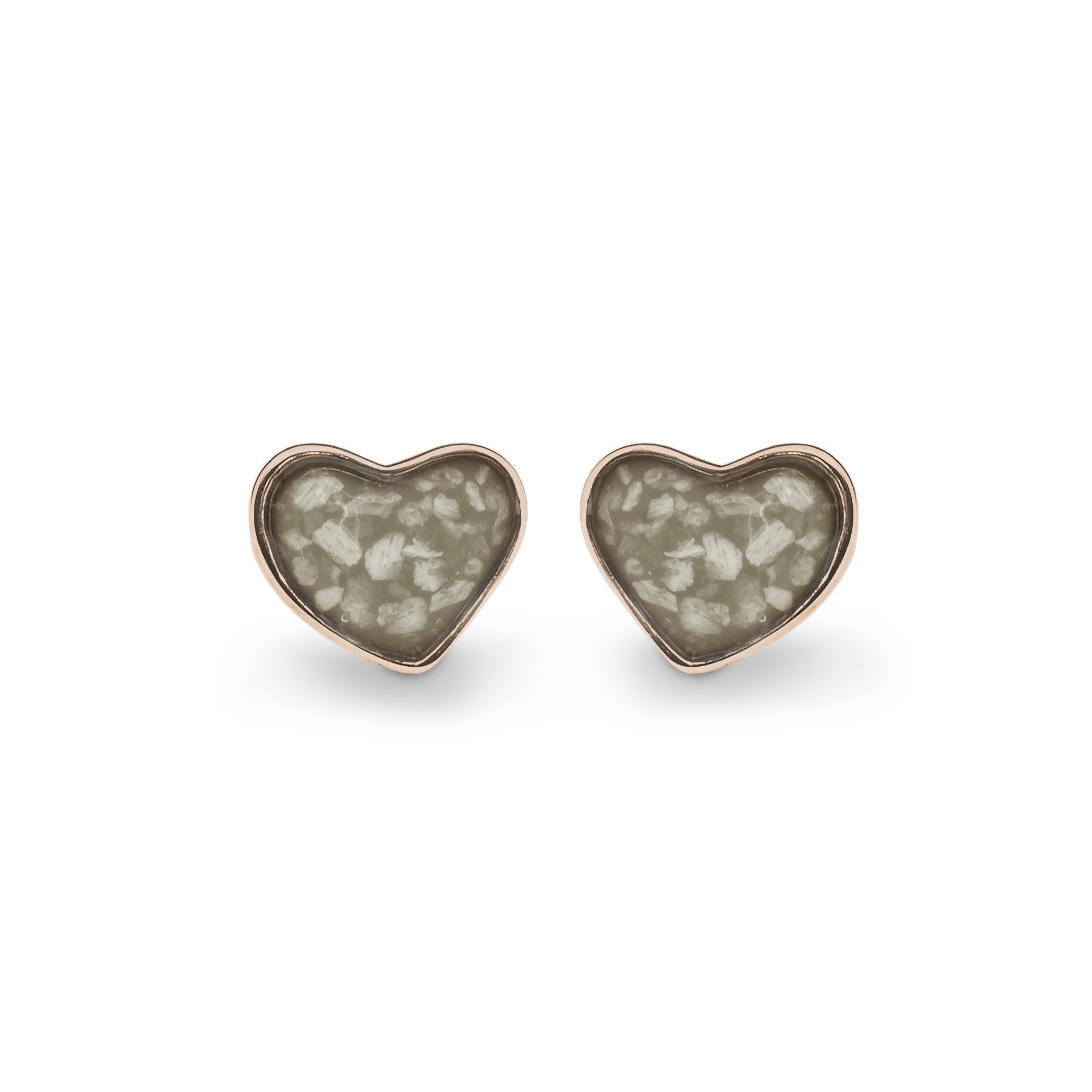 EverWith Cherish Memorial Ashes Earrings 9k Rose Gold Transparent