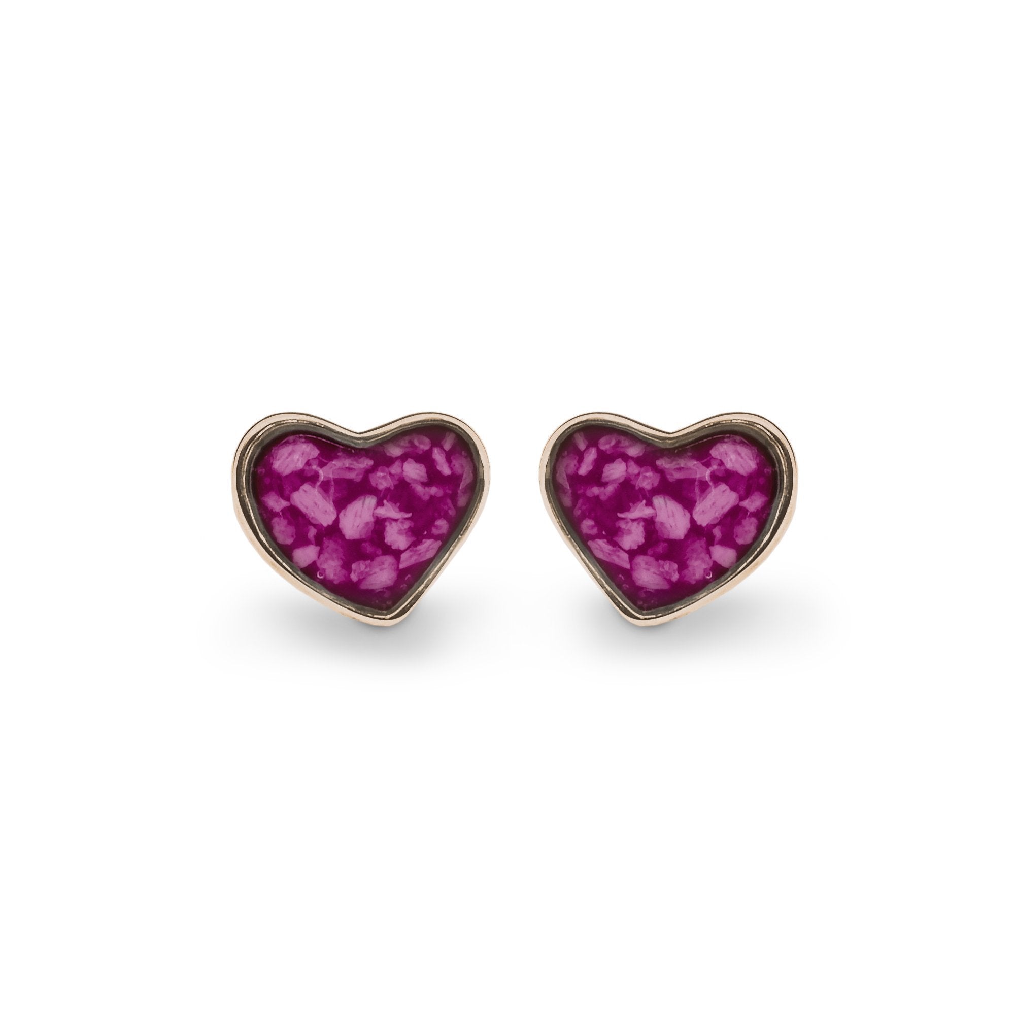 EverWith Cherish Memorial Ashes Earrings 9k Rose Gold Violet