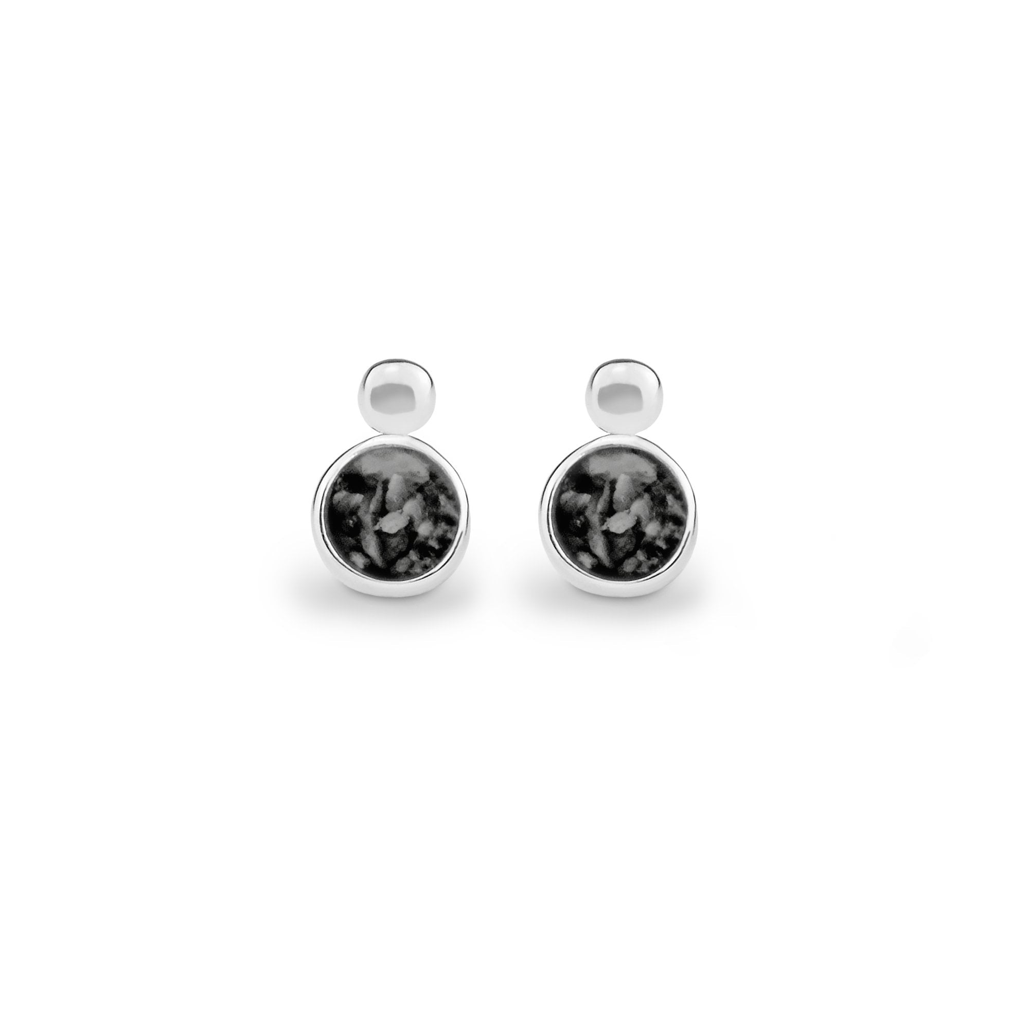 EverWith Delicate Drop Memorial Ashes Earrings Black