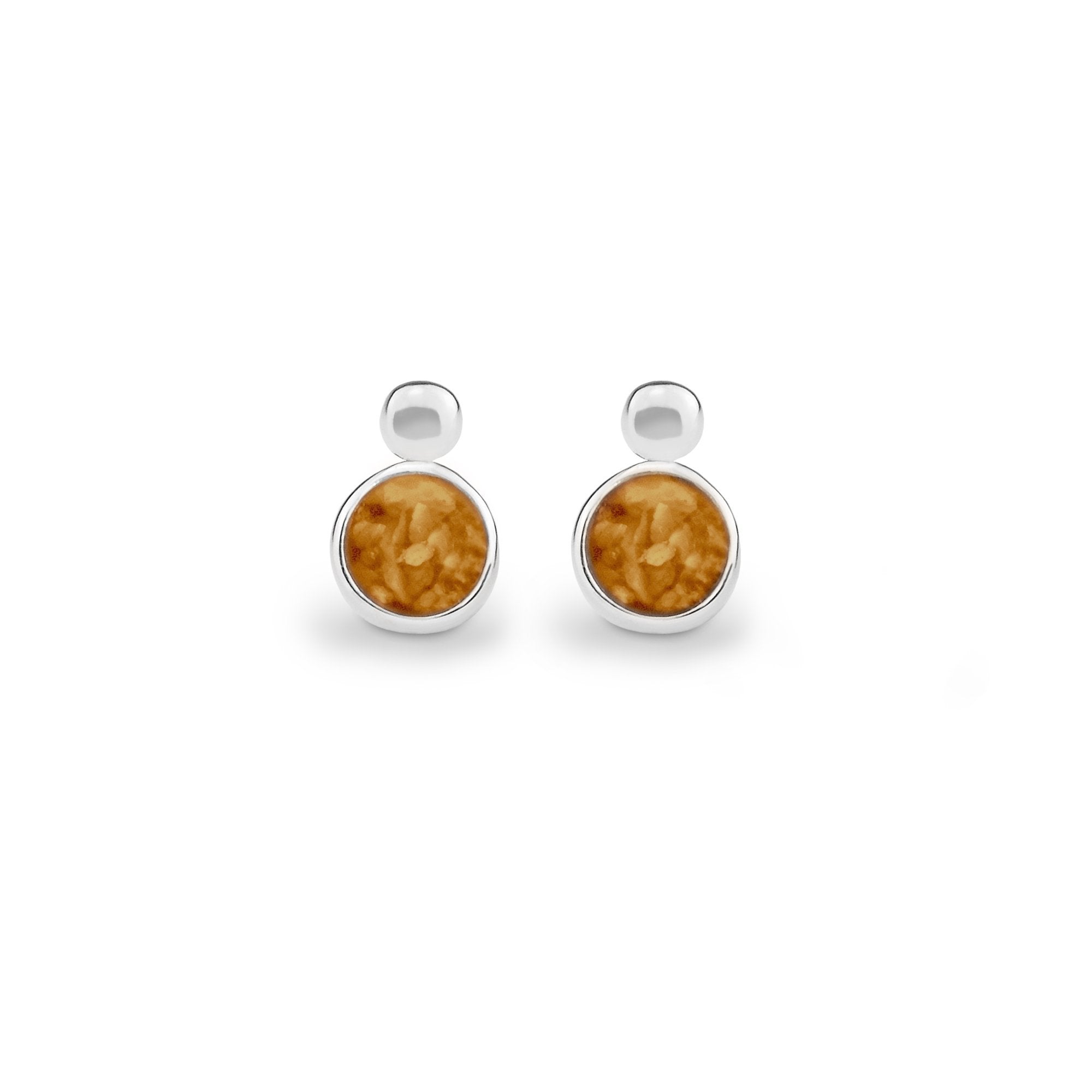 EverWith Delicate Drop Memorial Ashes Earrings Orange