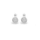 EverWith Delicate Drop Memorial Ashes Earrings White