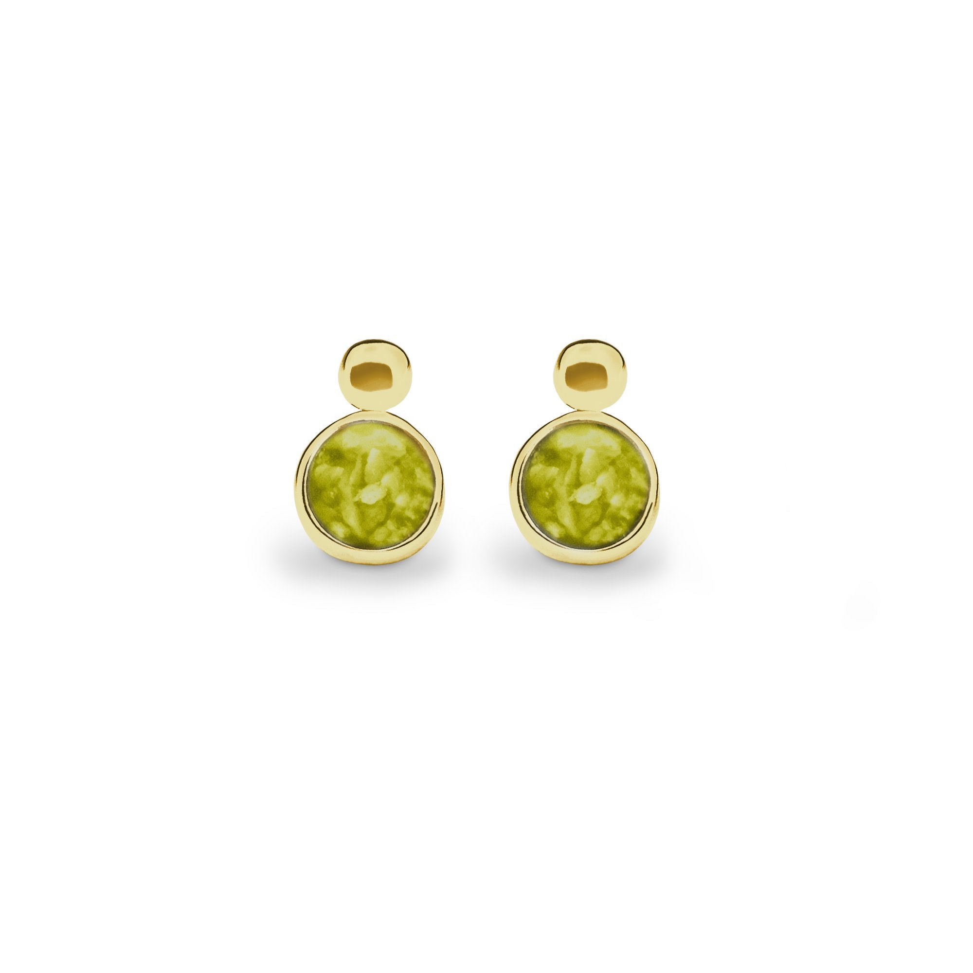 EverWith Delicate Drop Memorial Ashes Earrings 9k Yellow Gold Yellow