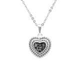 EverWith Ladies Cherish Memorial Ashes Pendant with Fine Crystals Black