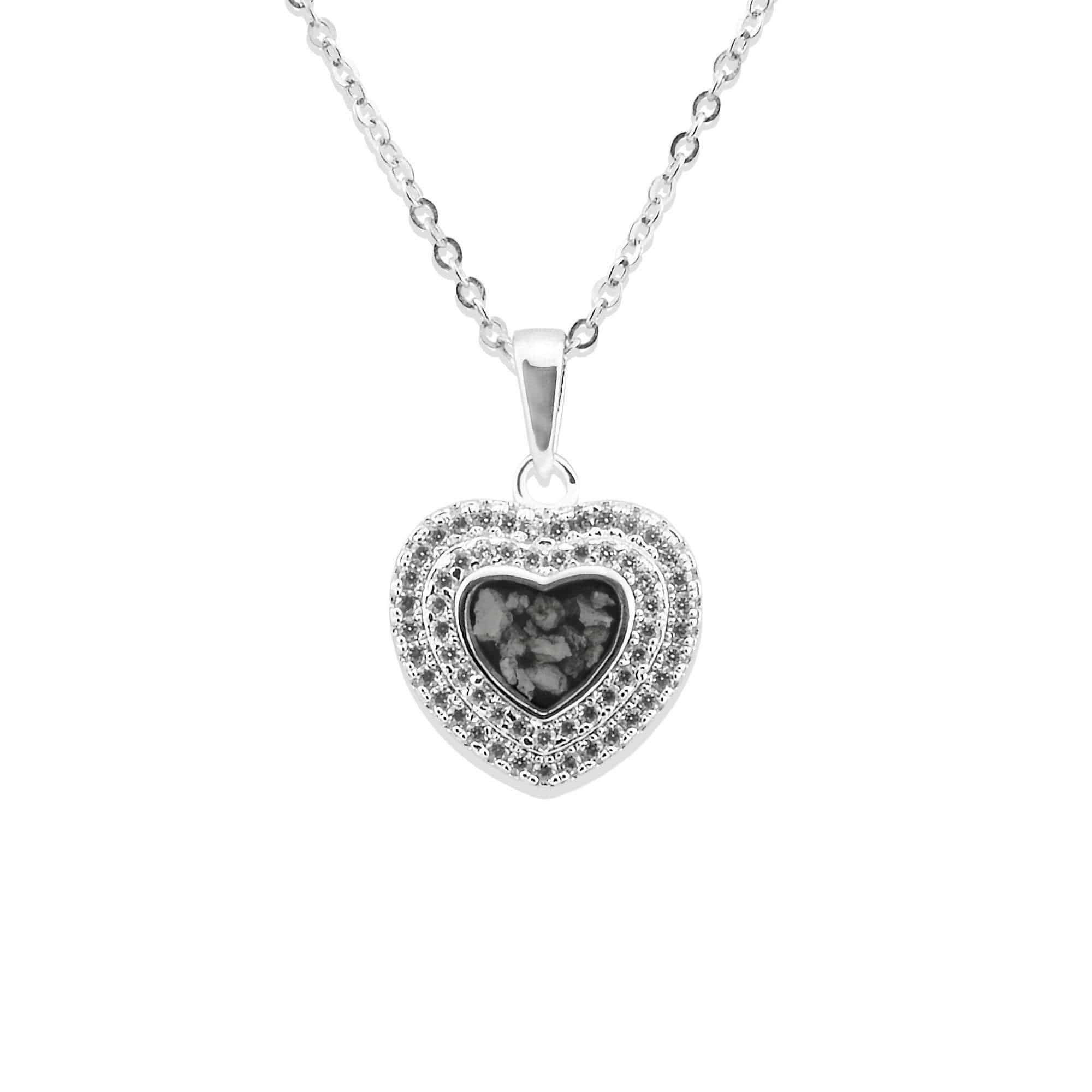 EverWith Ladies Cherish Memorial Ashes Pendant with Fine Crystals Black