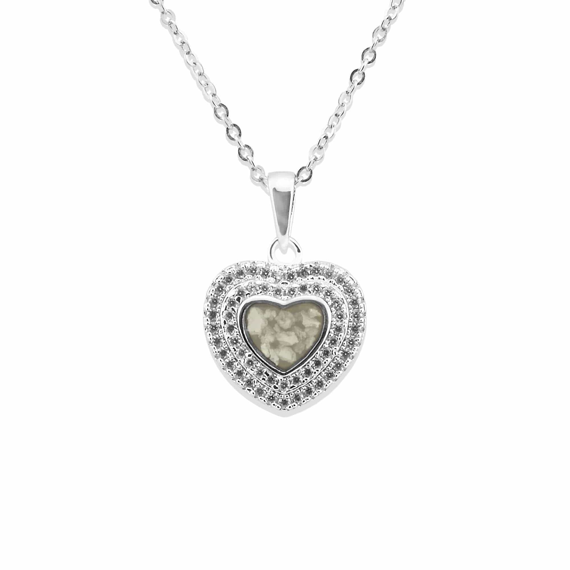 EverWith Ladies Cherish Memorial Ashes Pendant with Fine Crystals Transparent