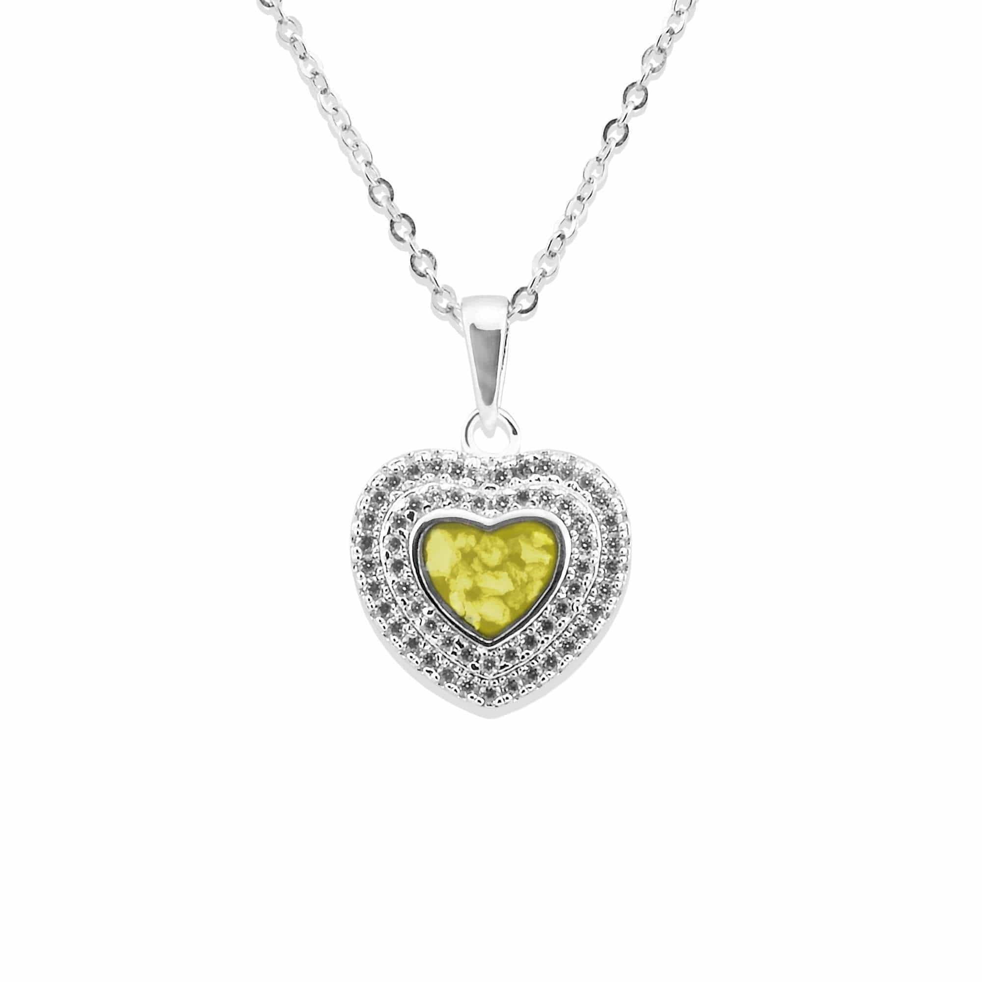 EverWith Ladies Cherish Memorial Ashes Pendant with Fine Crystals Yellow