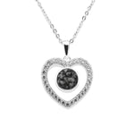 EverWith Ladies Forever Memorial Ashes Pendant with Fine Crystals Black