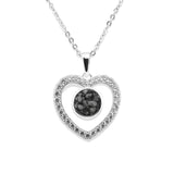 EverWith Ladies Forever Memorial Ashes Pendant with Fine Crystals Black