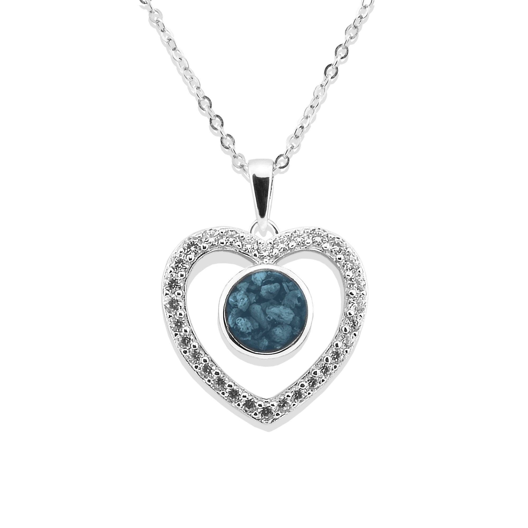EverWith Ladies Forever Memorial Ashes Pendant with Fine Crystals Blue