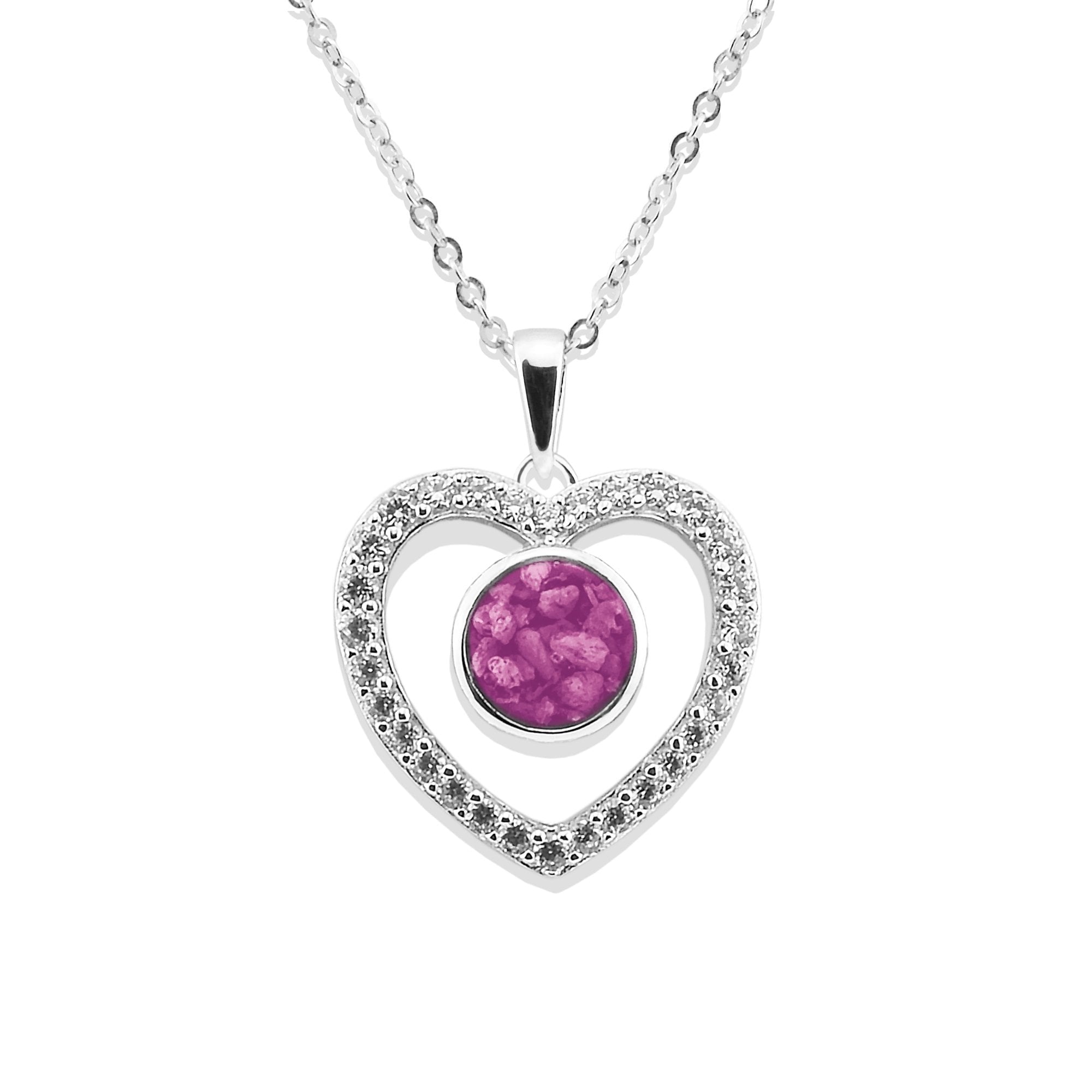 EverWith Ladies Forever Memorial Ashes Pendant with Fine Crystals Pink