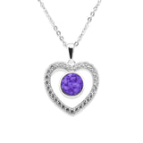 EverWith Ladies Forever Memorial Ashes Pendant with Fine Crystals Purple
