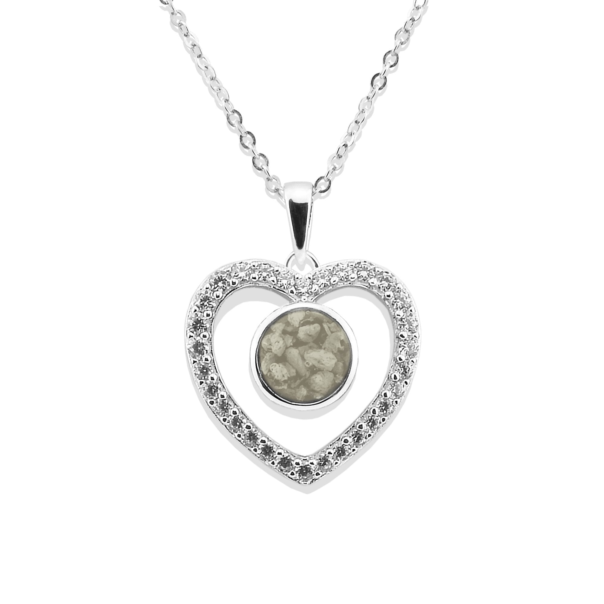 EverWith Ladies Forever Memorial Ashes Pendant with Fine Crystals Transparent