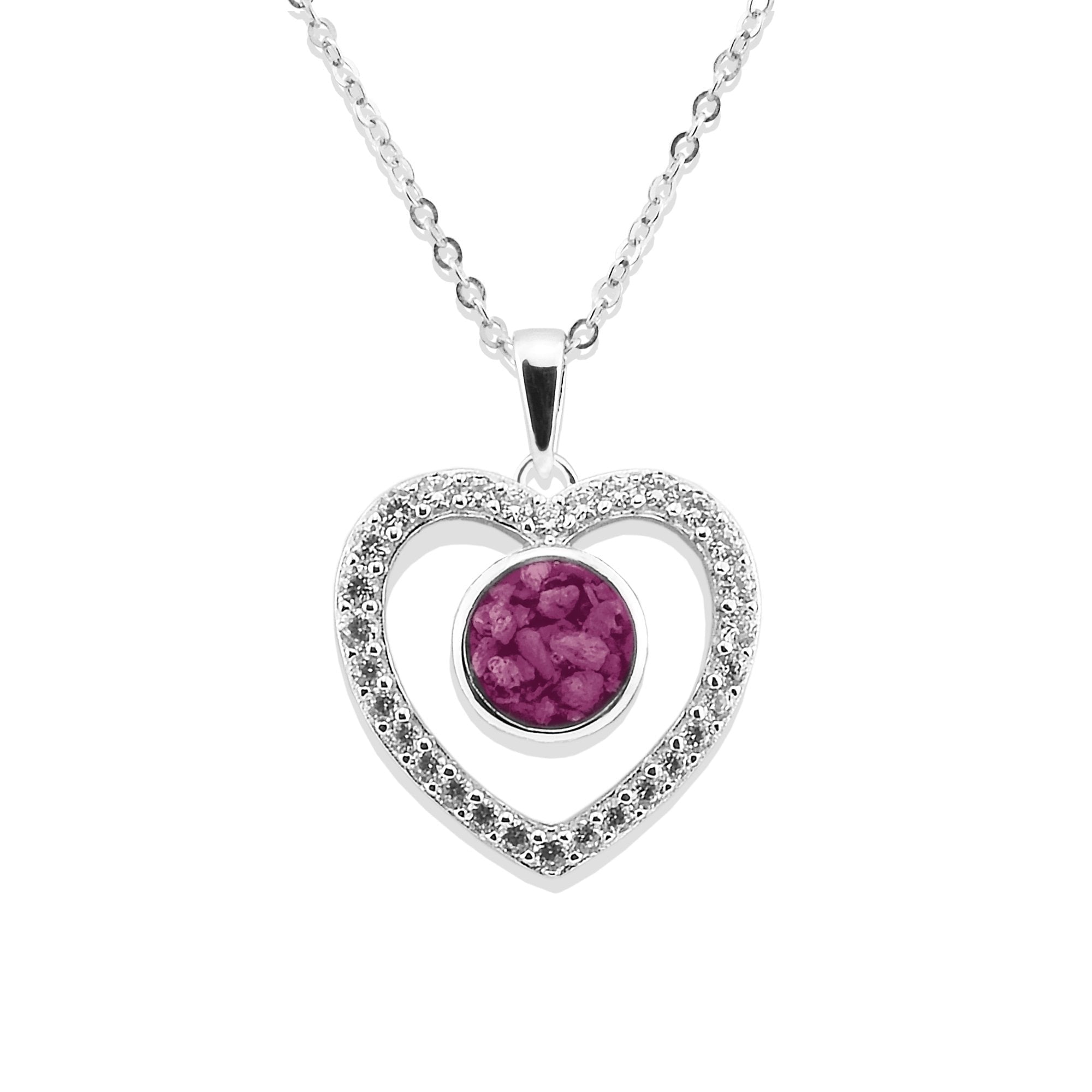 EverWith Ladies Forever Memorial Ashes Pendant with Fine Crystals Violet