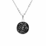 EverWith Ladies Classic Round Memorial Ashes Pendant Black