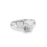 EverWith Ladies Cherish Memorial Ashes Ring with Fine Crystals