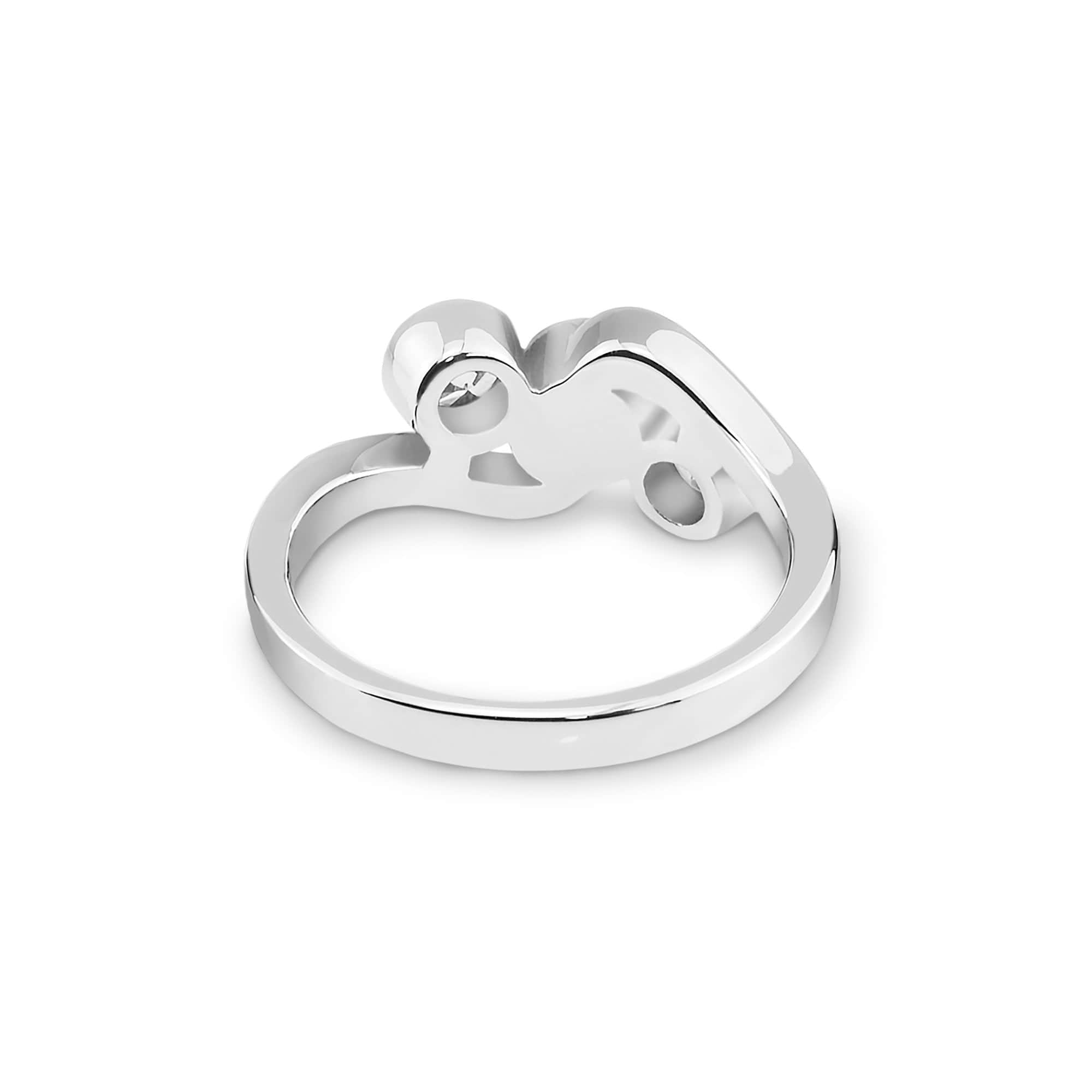 EverWith Ladies Three Of Us Memorial Ashes Ring with Fine Crystals
