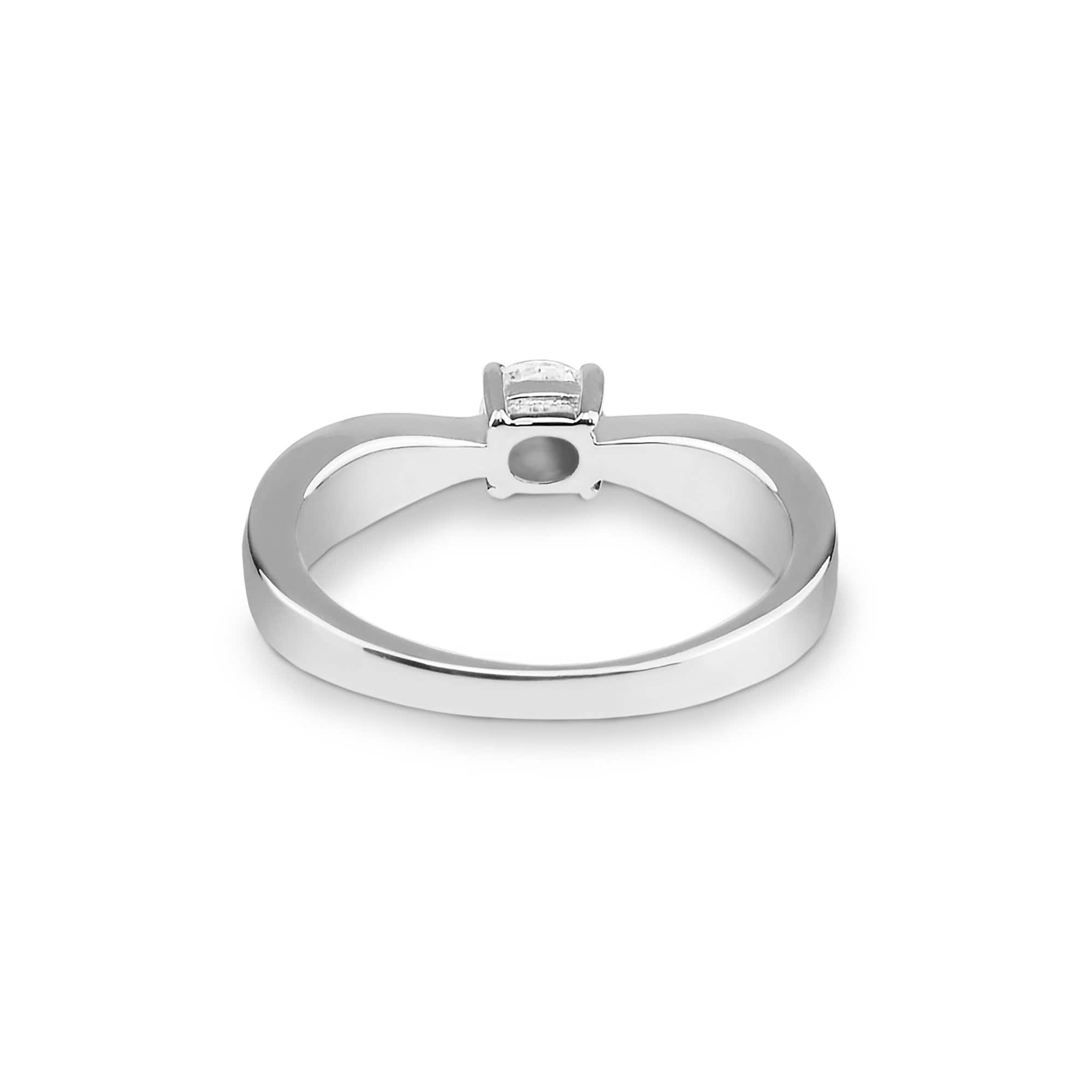 EverWith Ladies Solitaire Memorial Ashes Ring with Fine Crystals