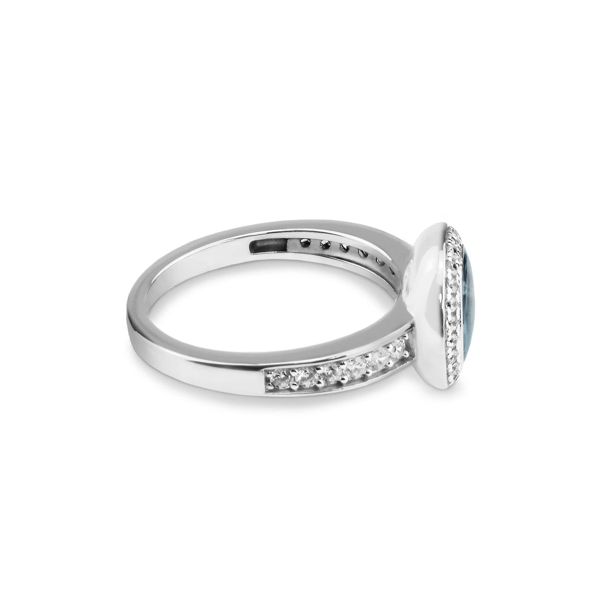 EverWith Ladies Radiance Memorial Ashes Ring with Fine Crystals