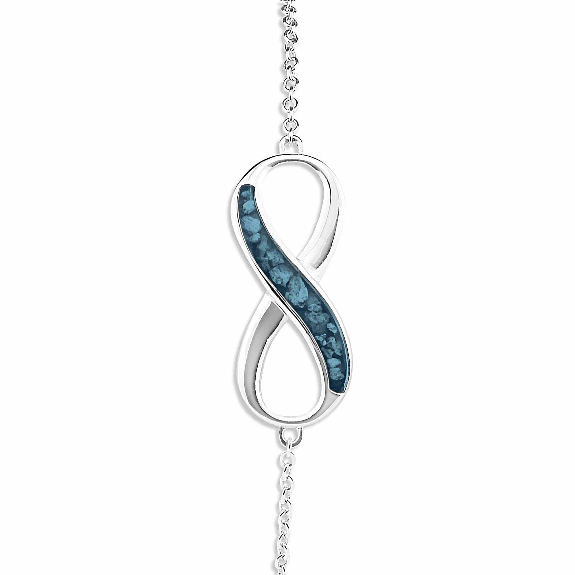 EverWith Ladies Infinity Memorial Ashes Bracelet Blue