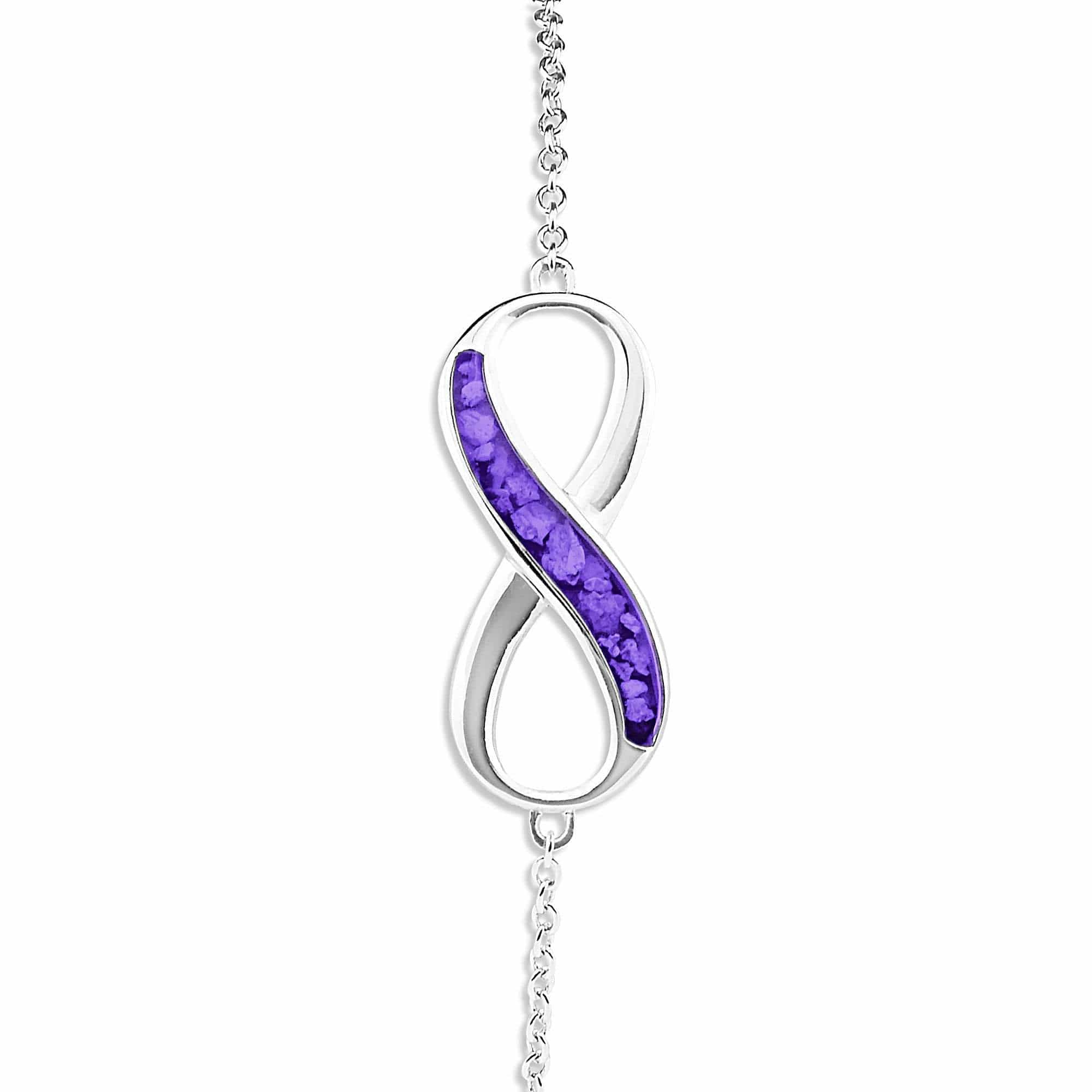 EverWith Ladies Infinity Memorial Ashes Bracelet Purple