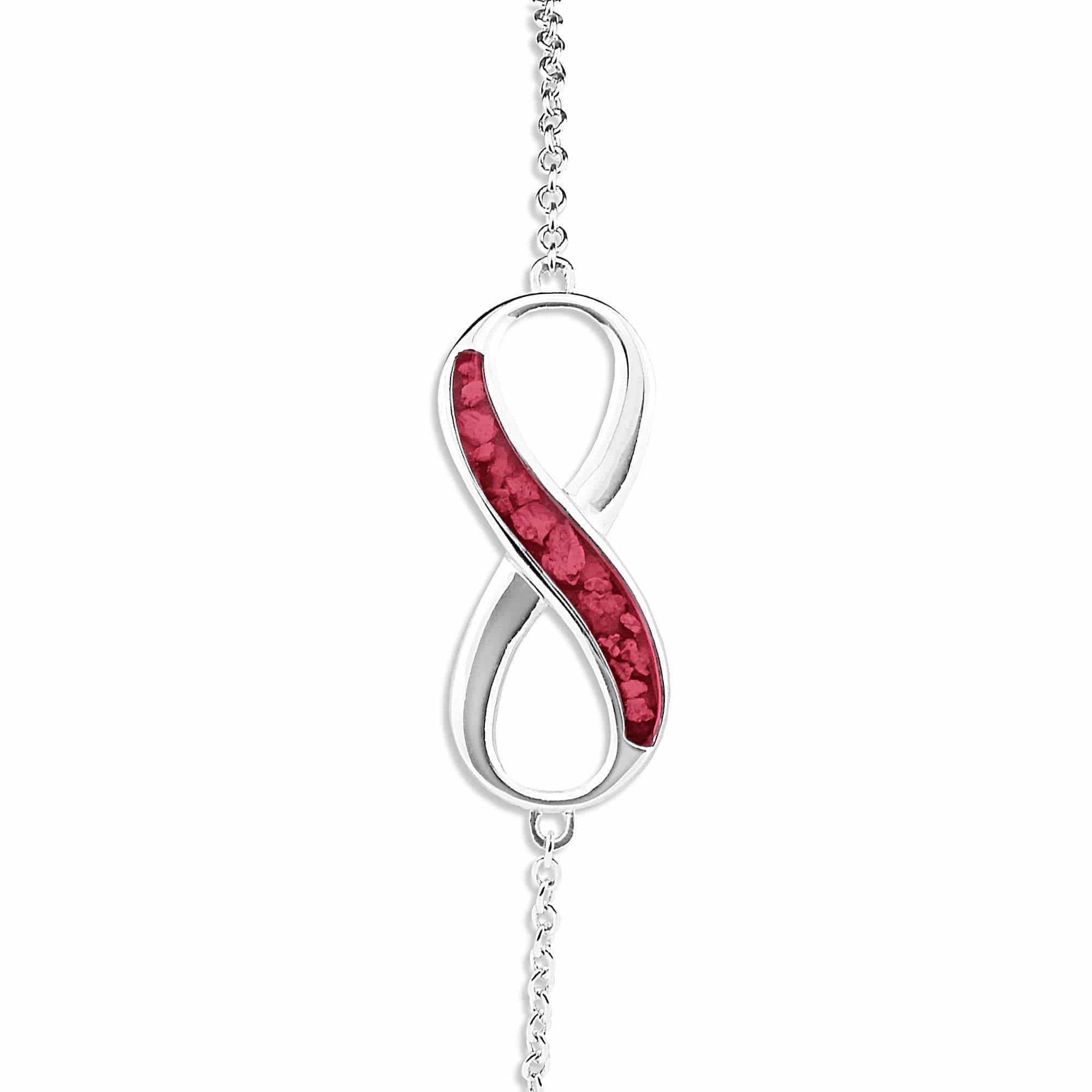 EverWith Ladies Infinity Memorial Ashes Bracelet Red