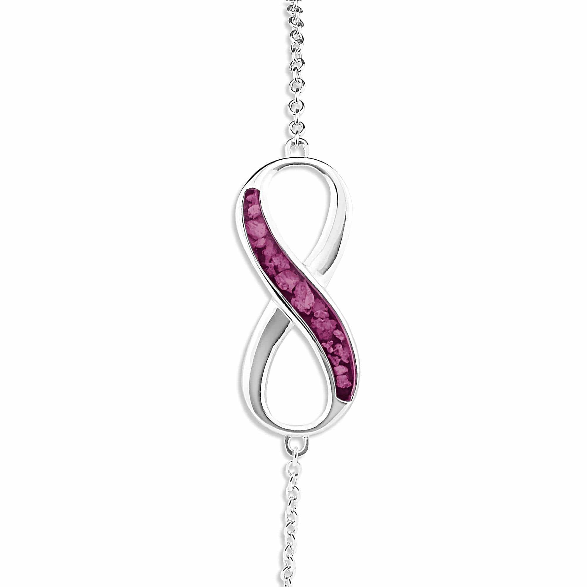 EverWith Ladies Infinity Memorial Ashes Bracelet Violet