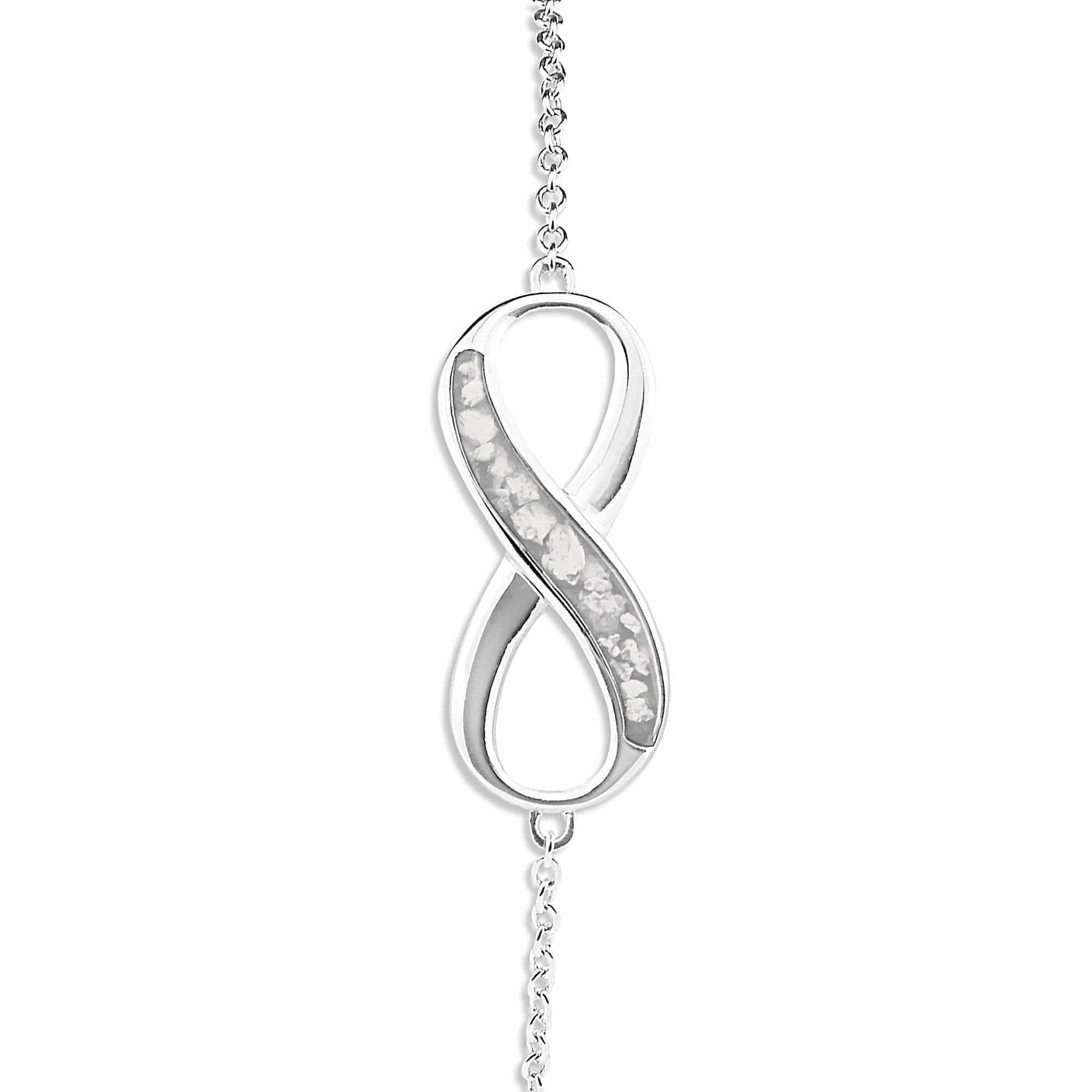 EverWith Ladies Infinity Memorial Ashes Bracelet White