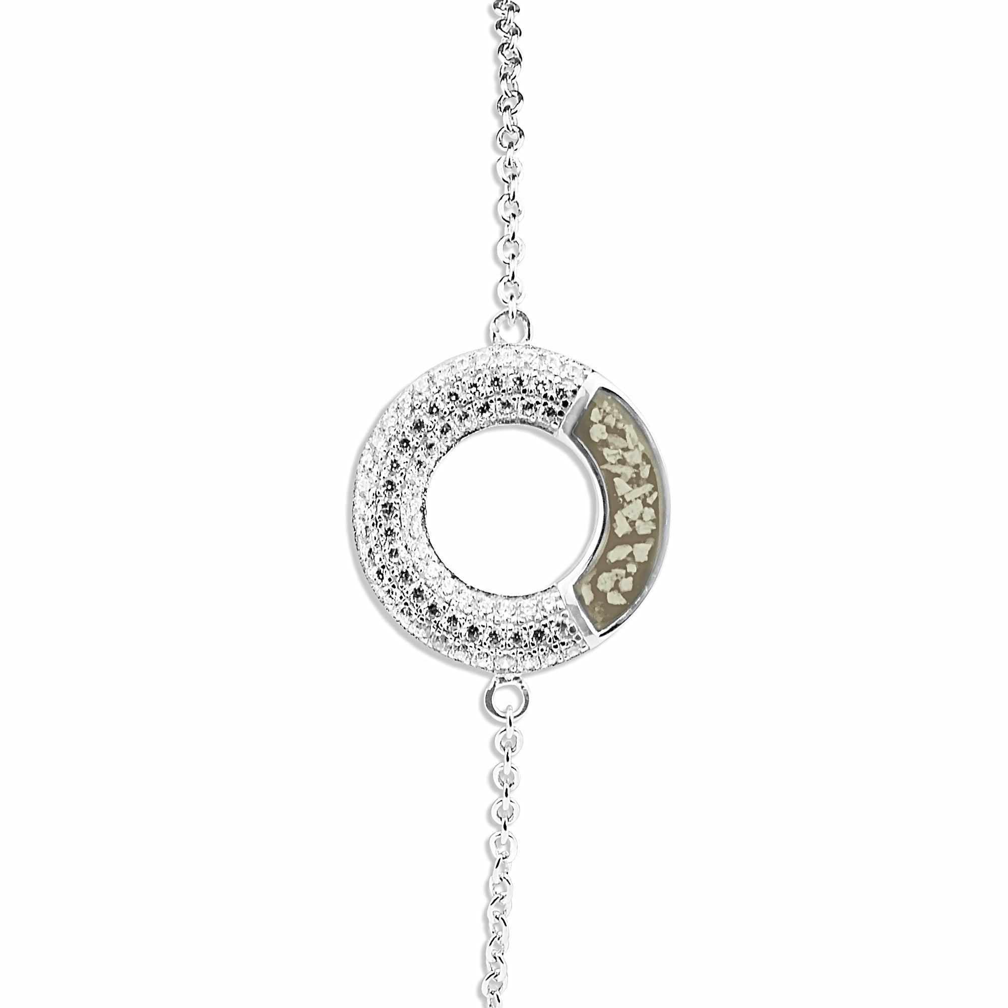 EverWith Ladies Eternal Memorial Ashes Bracelet with Fine Crystals Transparent