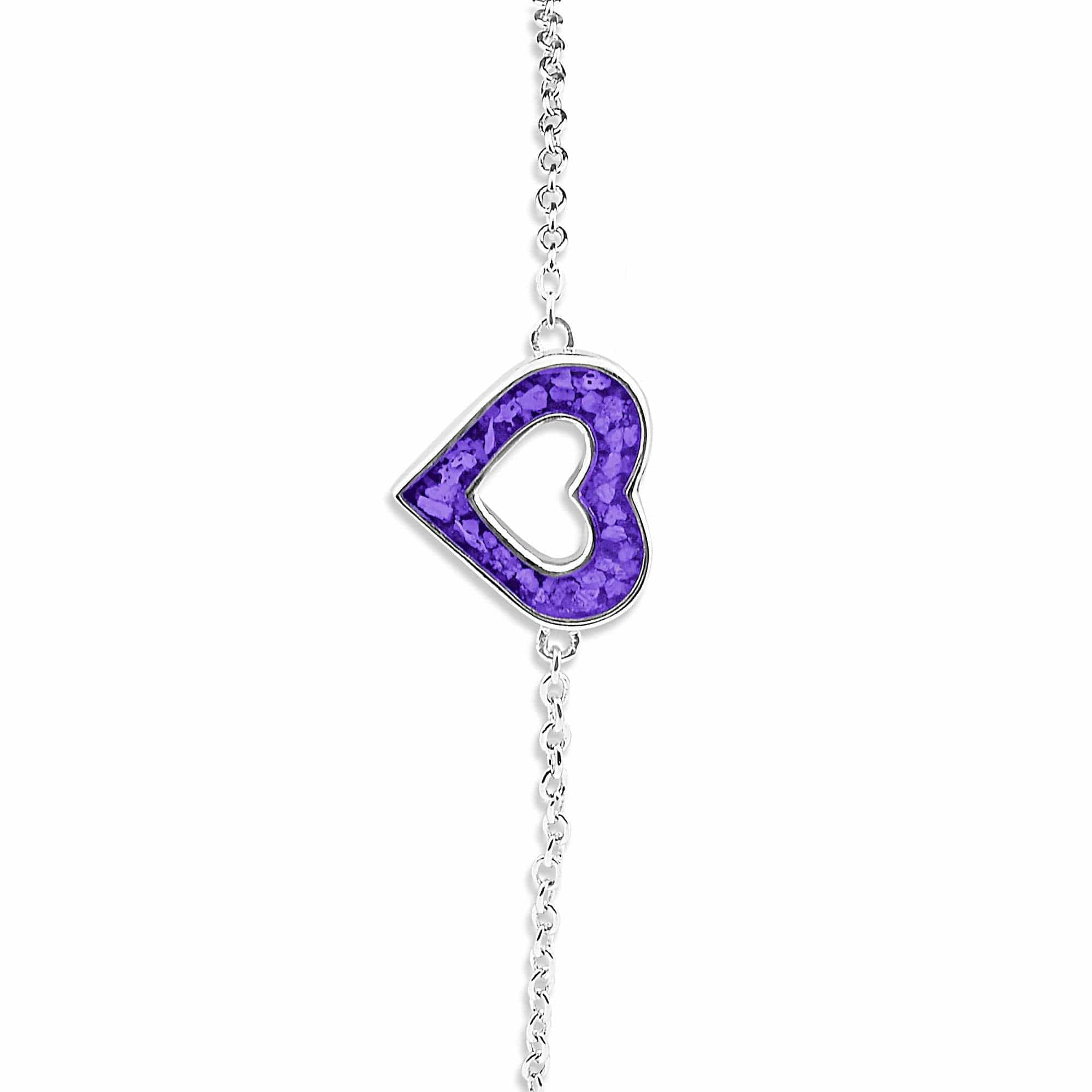 EverWith Ladies Adore Memorial Ashes Bracelet Purple