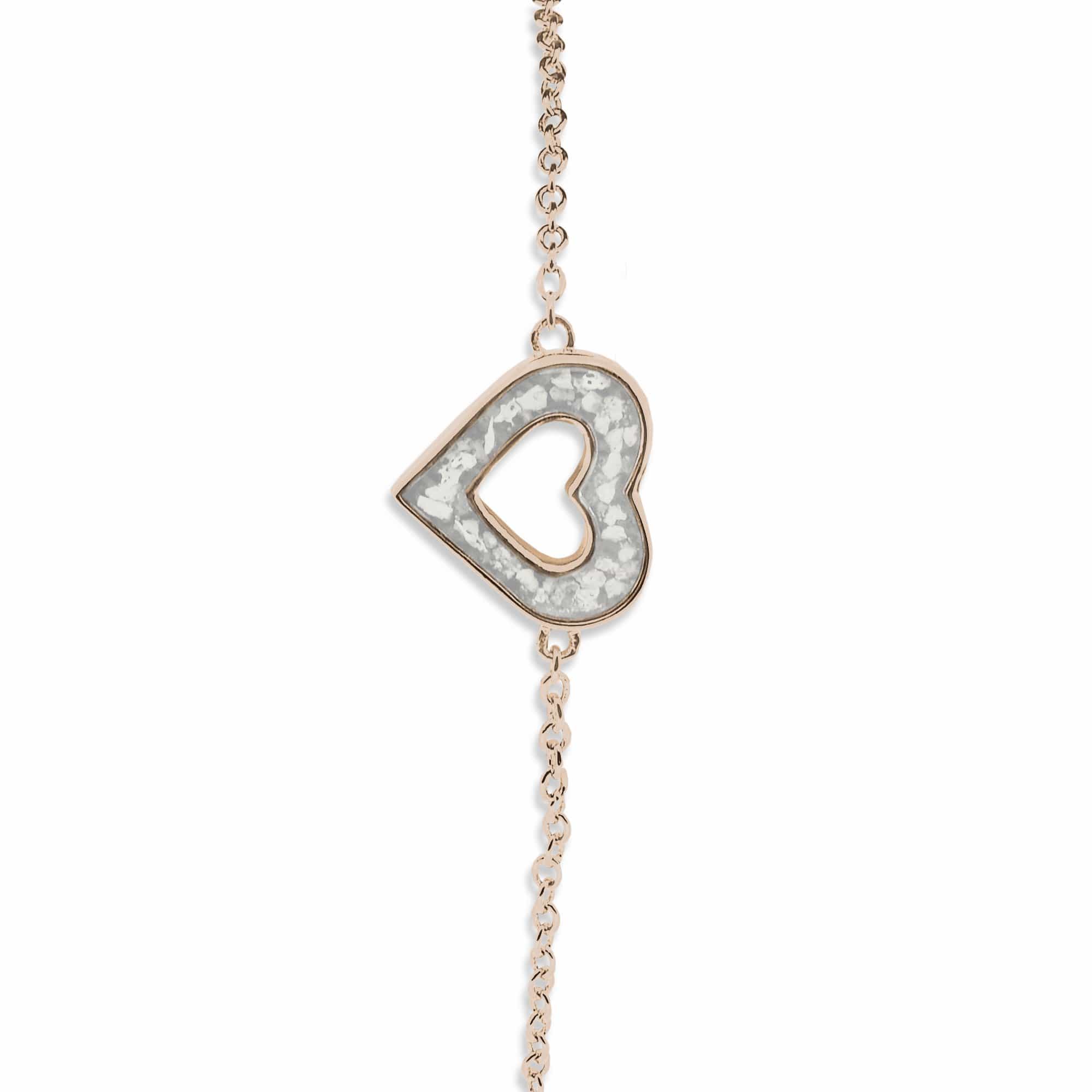 EverWith Ladies Adore Memorial Ashes Bracelet 9k Rose Gold White
