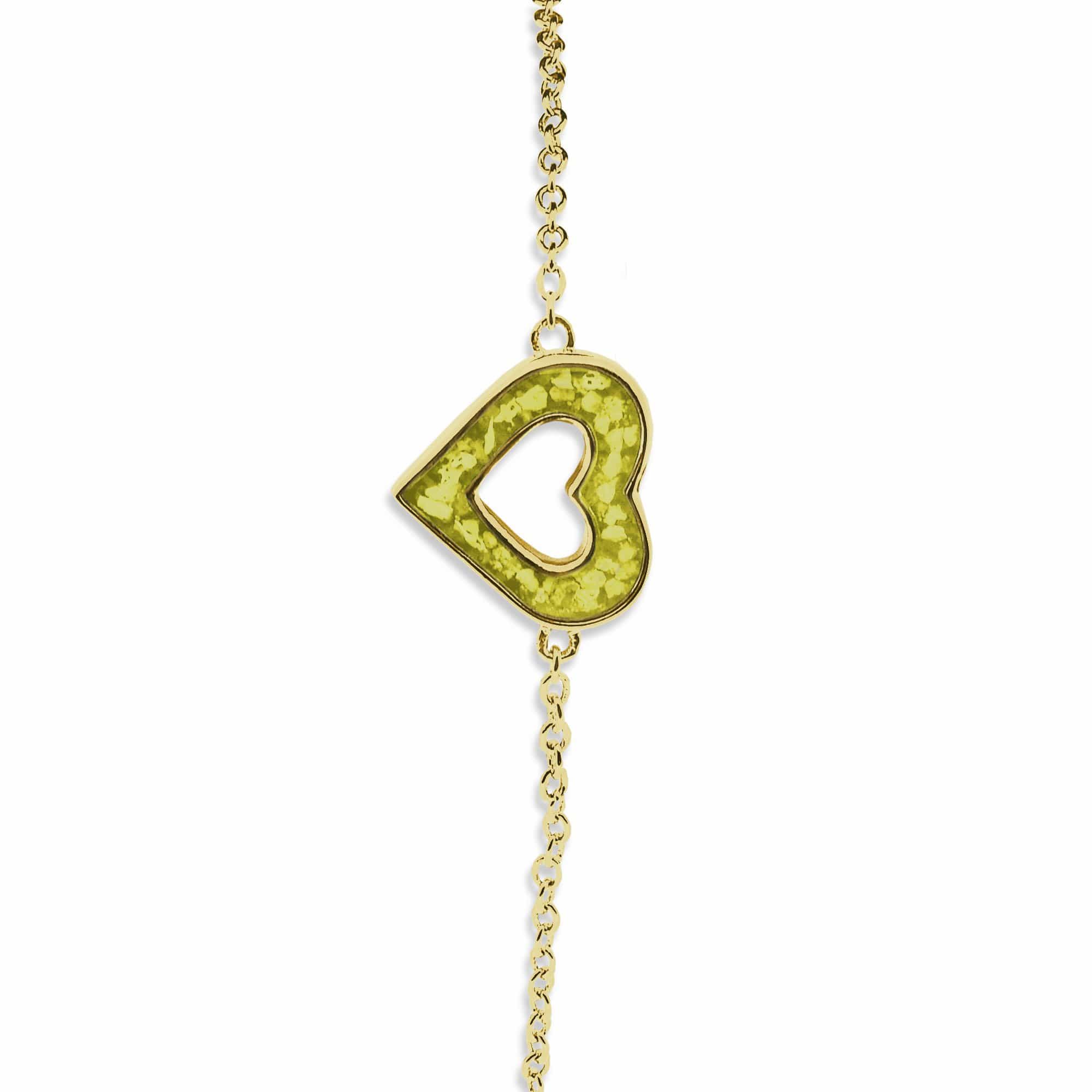 EverWith Ladies Adore Memorial Ashes Bracelet 9k Yellow Gold Yellow