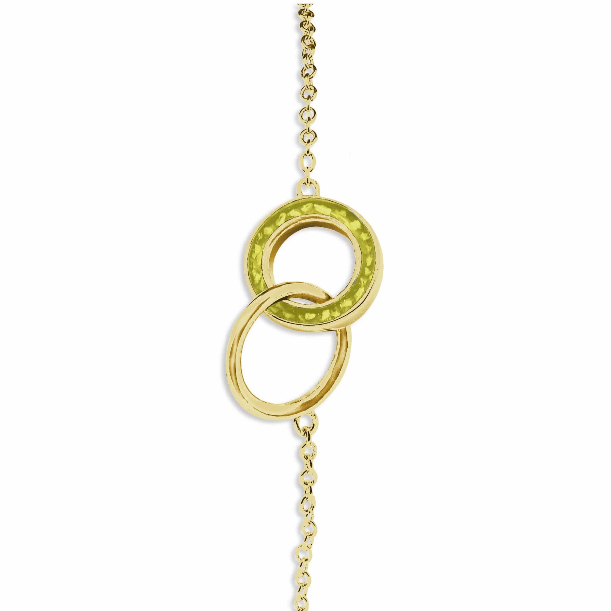 EverWith Ladies Unison Memorial Ashes Bracelet 9k Yellow Gold Yellow