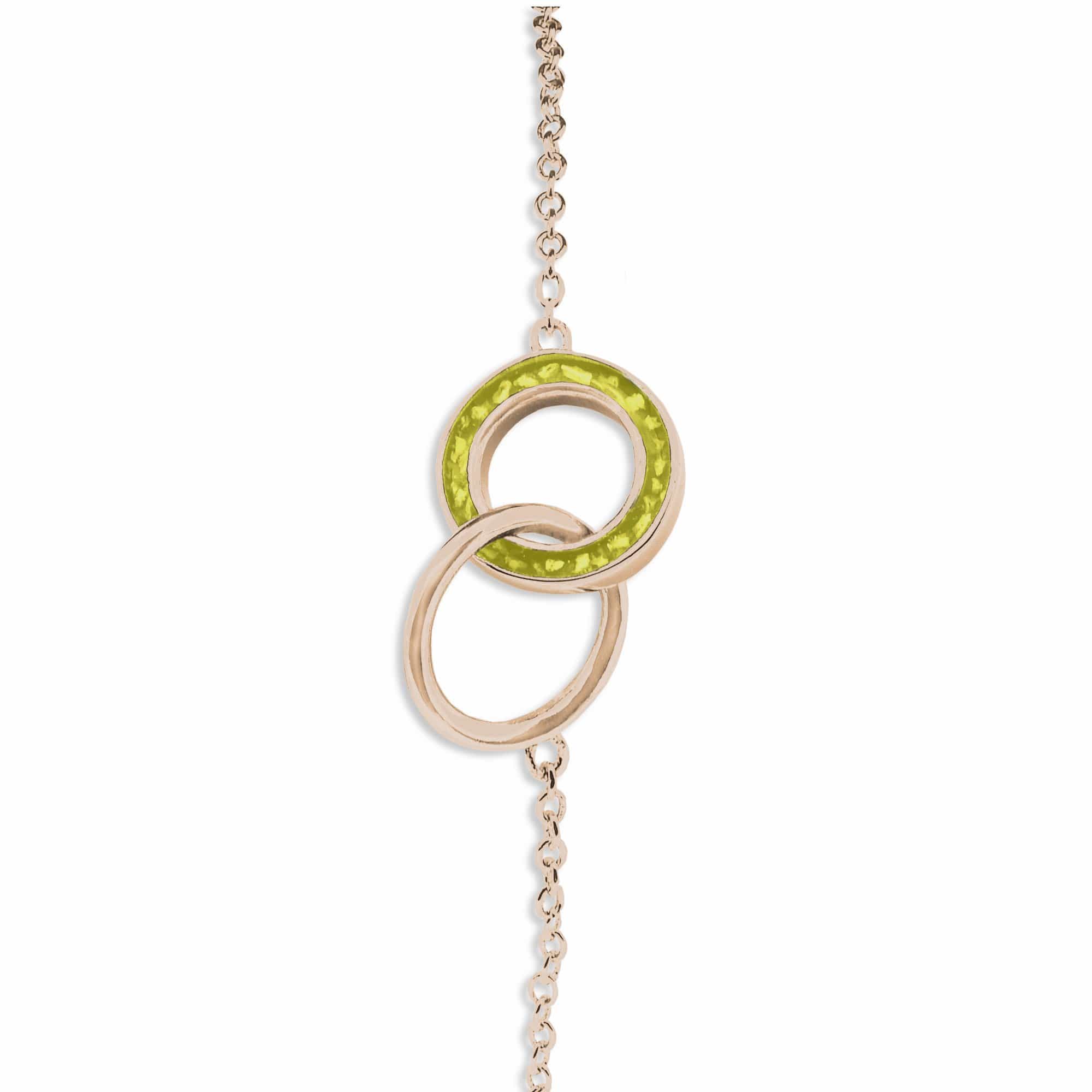 EverWith Ladies Unison Memorial Ashes Bracelet 9k Rose Gold Yellow