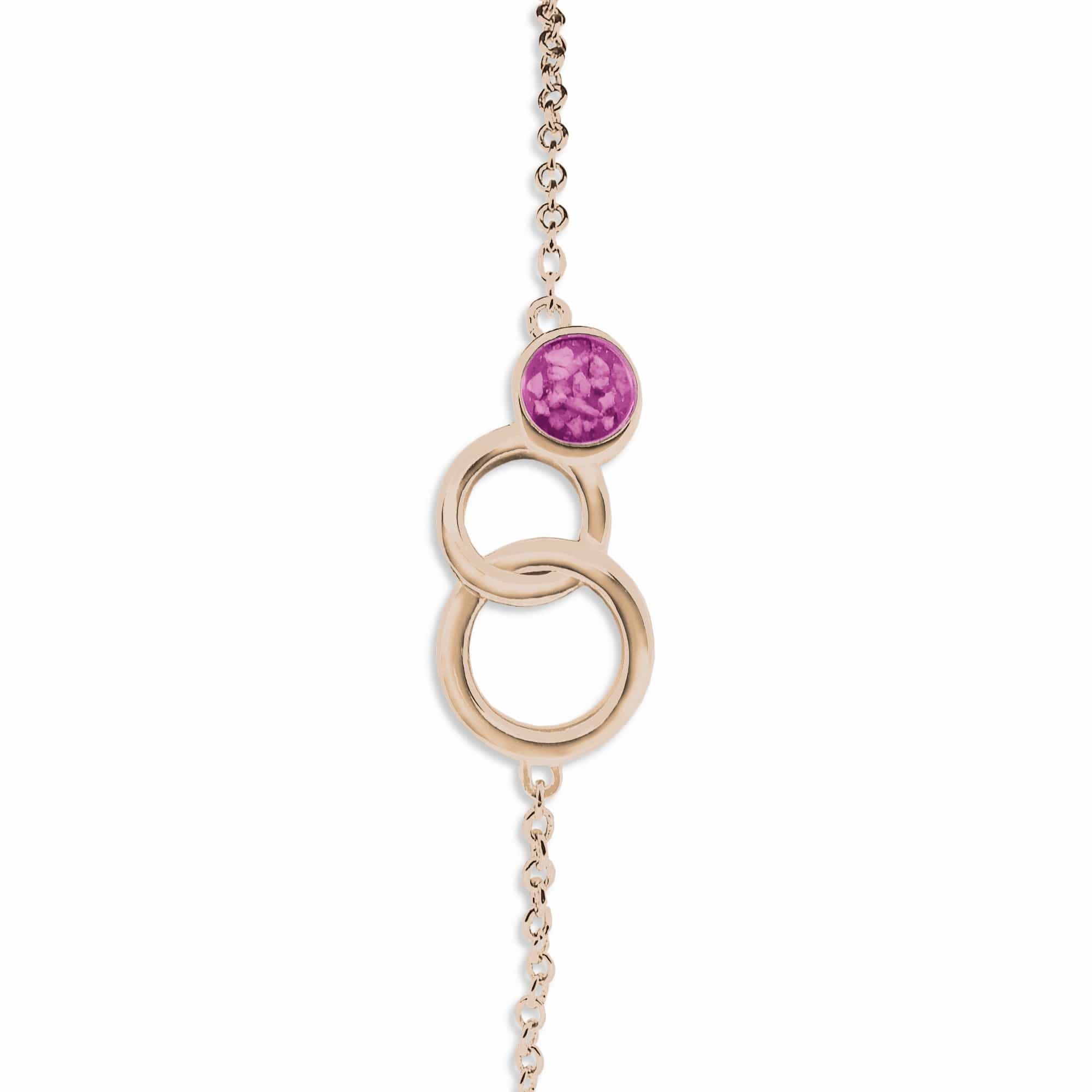 EverWith Ladies Praise Memorial Ashes Bracelet 9k Rose Gold Pink